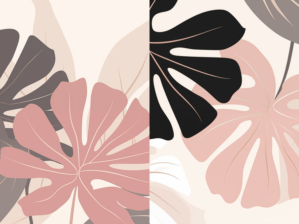 Folhas de elegância suave — design completo