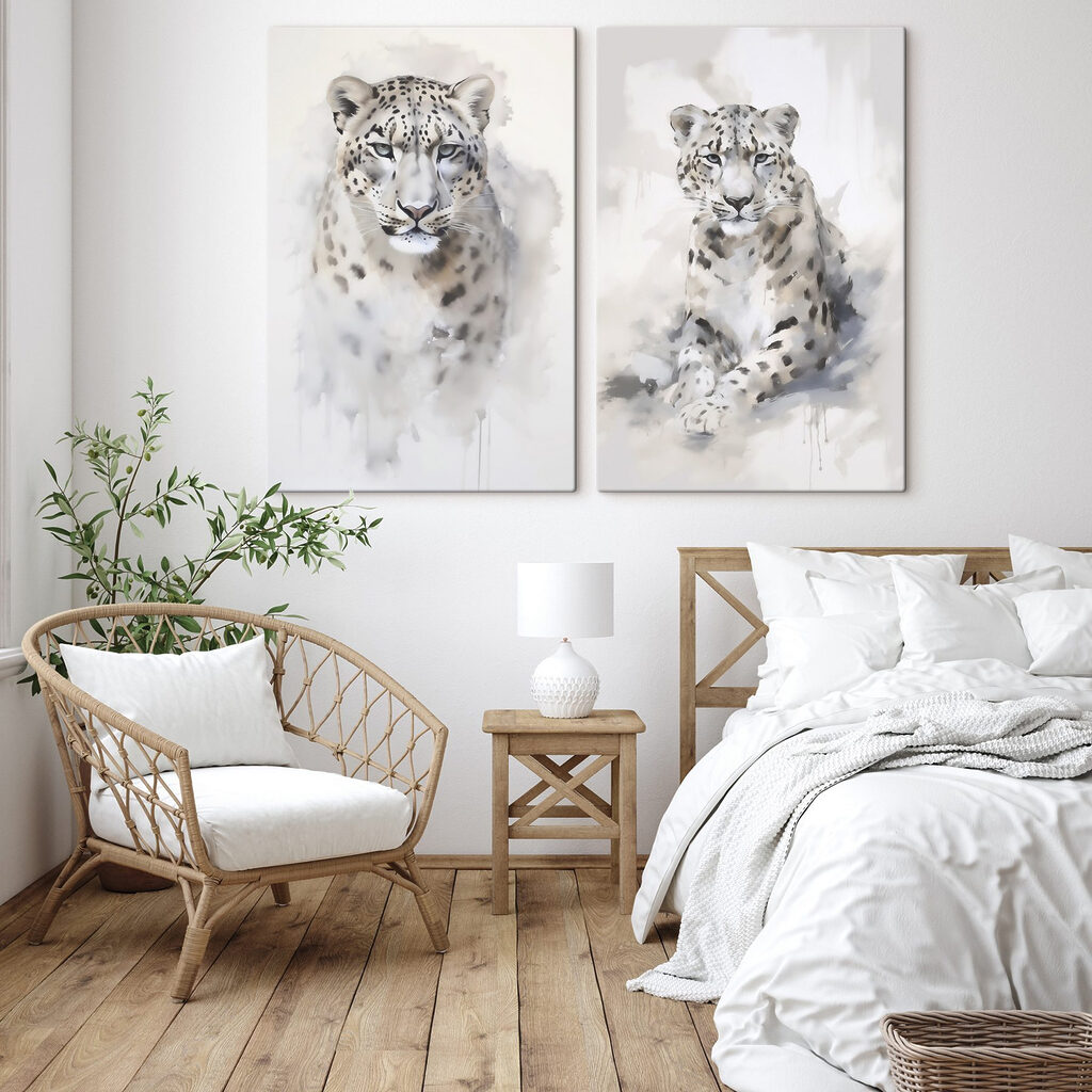 Felinos manchados em branco — interior 2