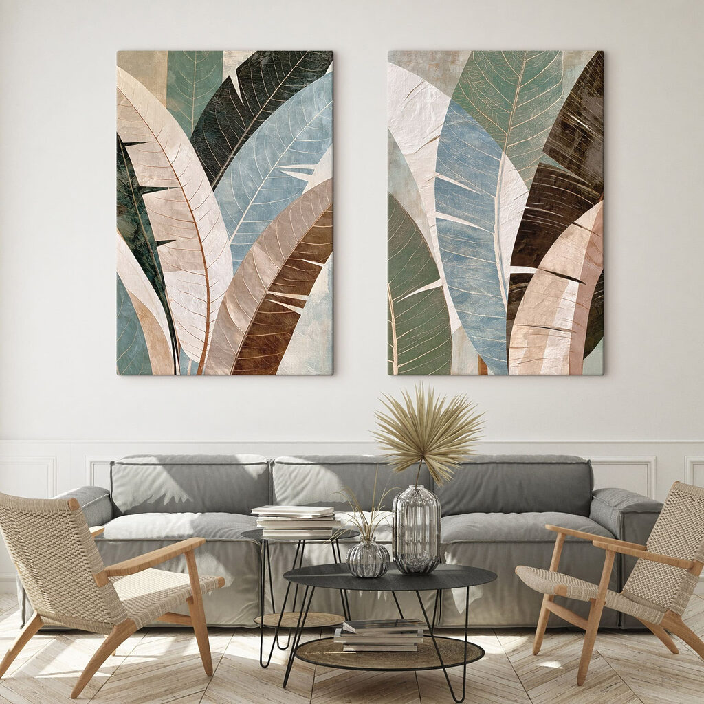Folhas em tons discretos — interior 2