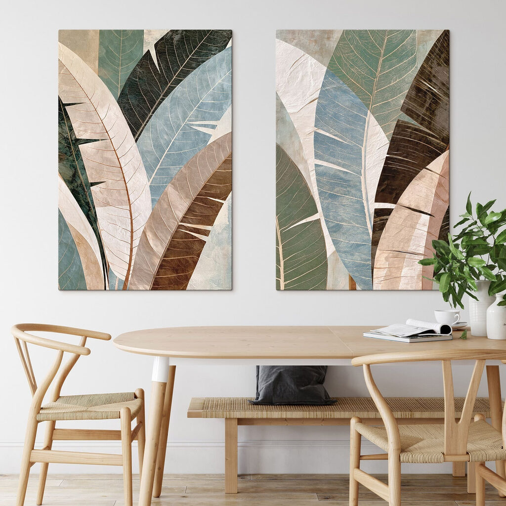 Folhas em tons discretos — interior 1
