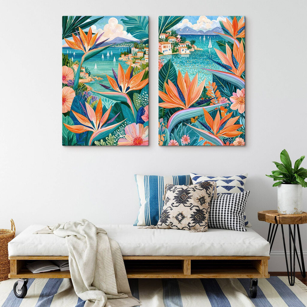Colagem floral com plantas — interior 1