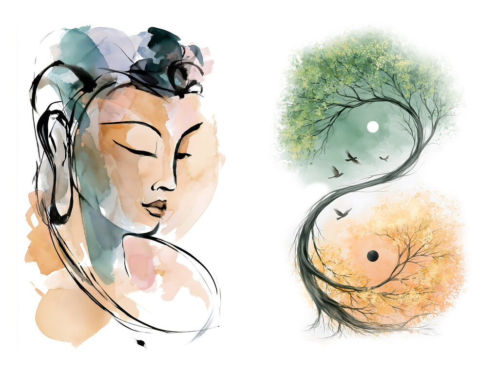 Mulher e árvore — design completo