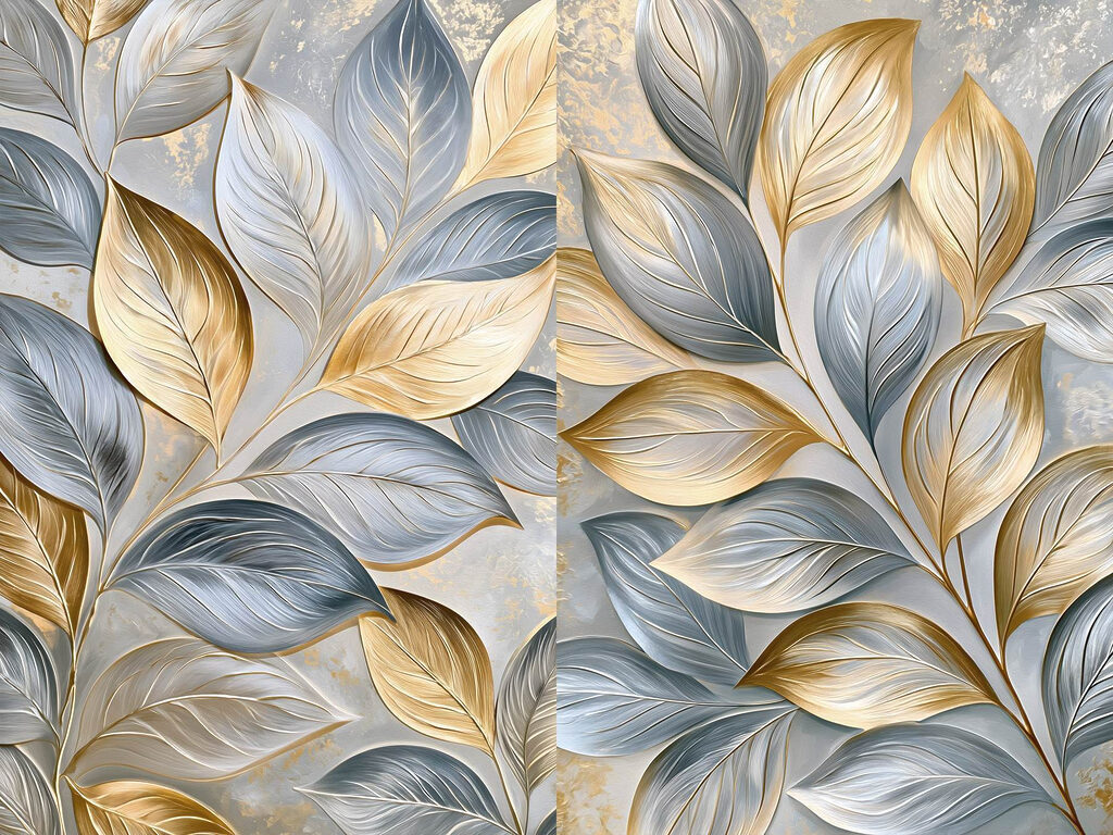 Folhas em relevo — design completo
