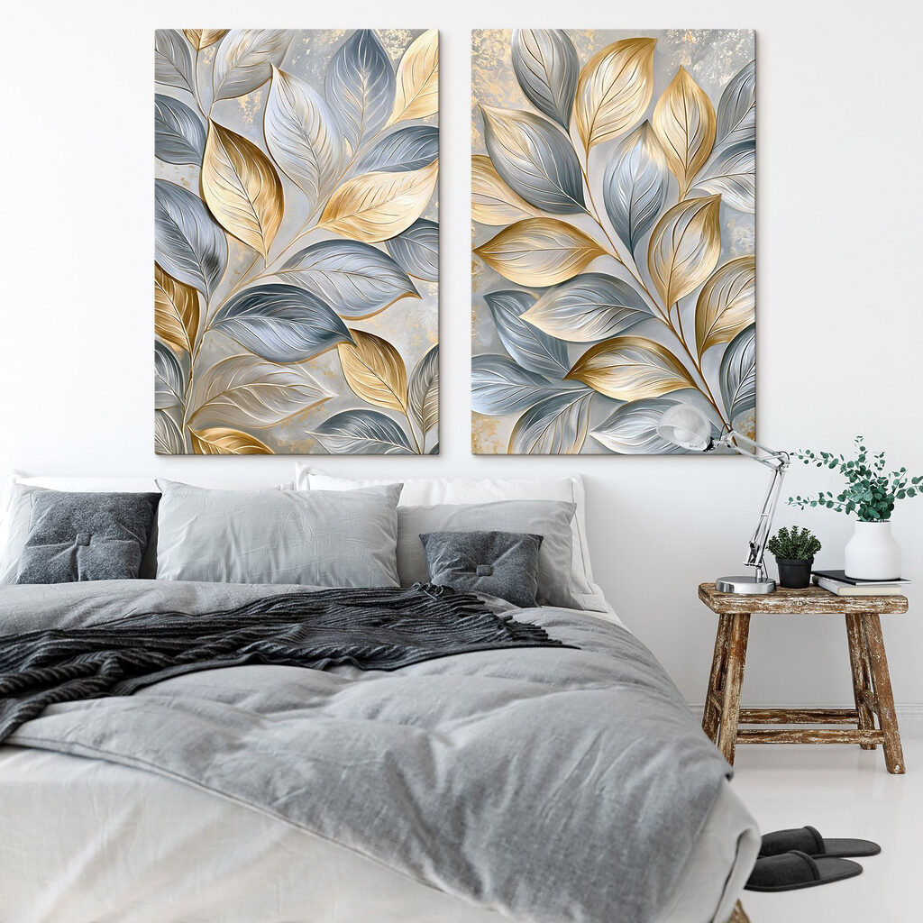 Folhas em relevo — interior 1