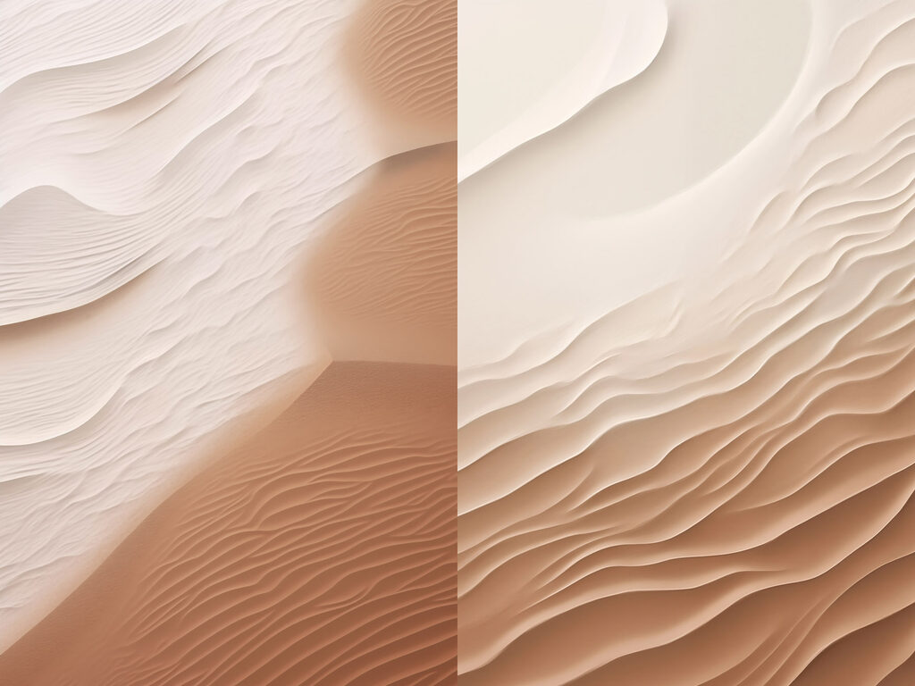 Ondas finas sobre areia — design completo