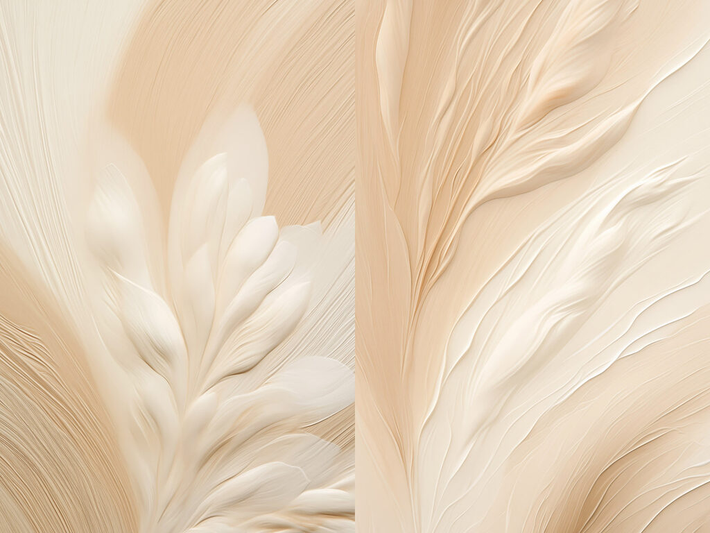 Folhas em tons arenosos — design completo