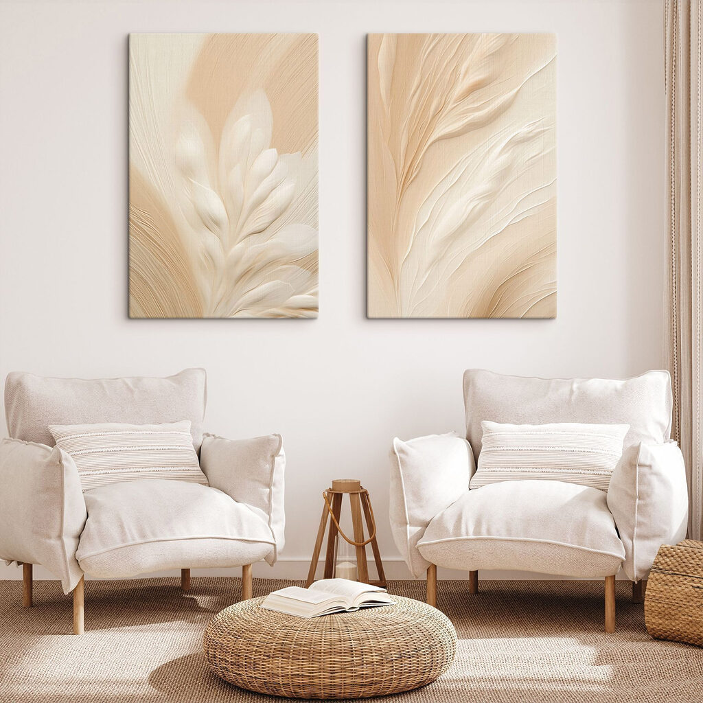 Folhas em tons arenosos — interior 2