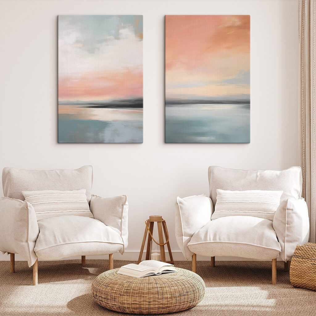 Céu rosa sobre água — interior 2