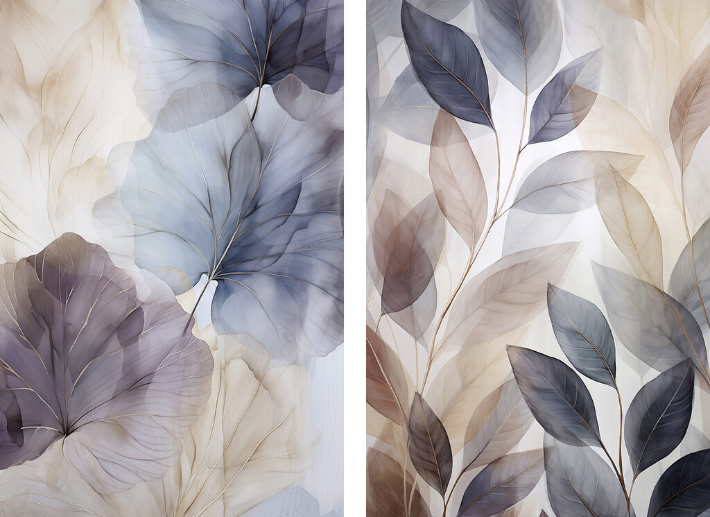 Folhas transparentes — design completo