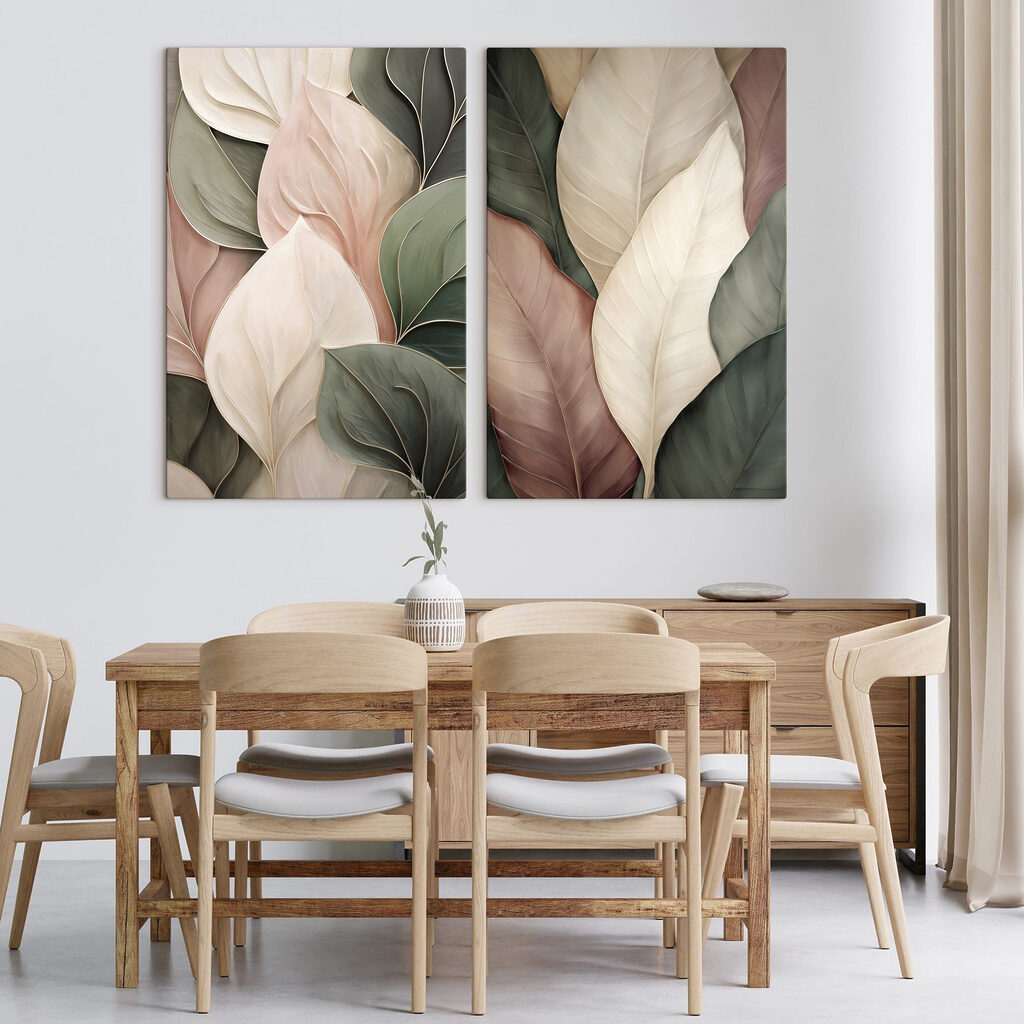 Folhas num abraço suave — interior 1