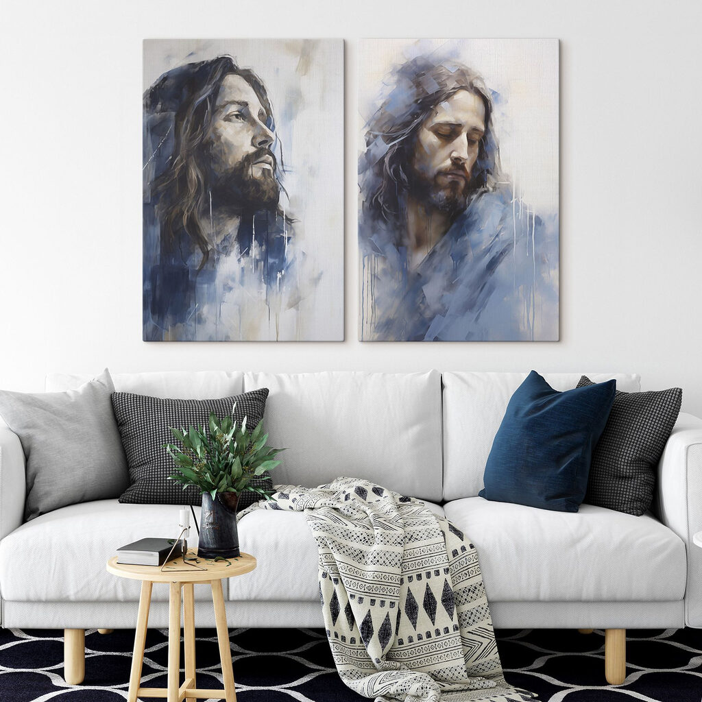 Homens em névoa azul — interior 2