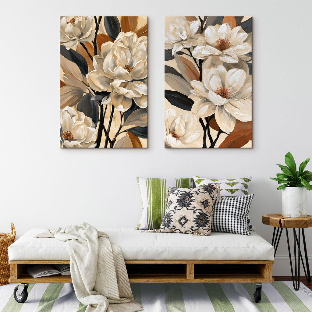 Flor branca com sombra — interior 1