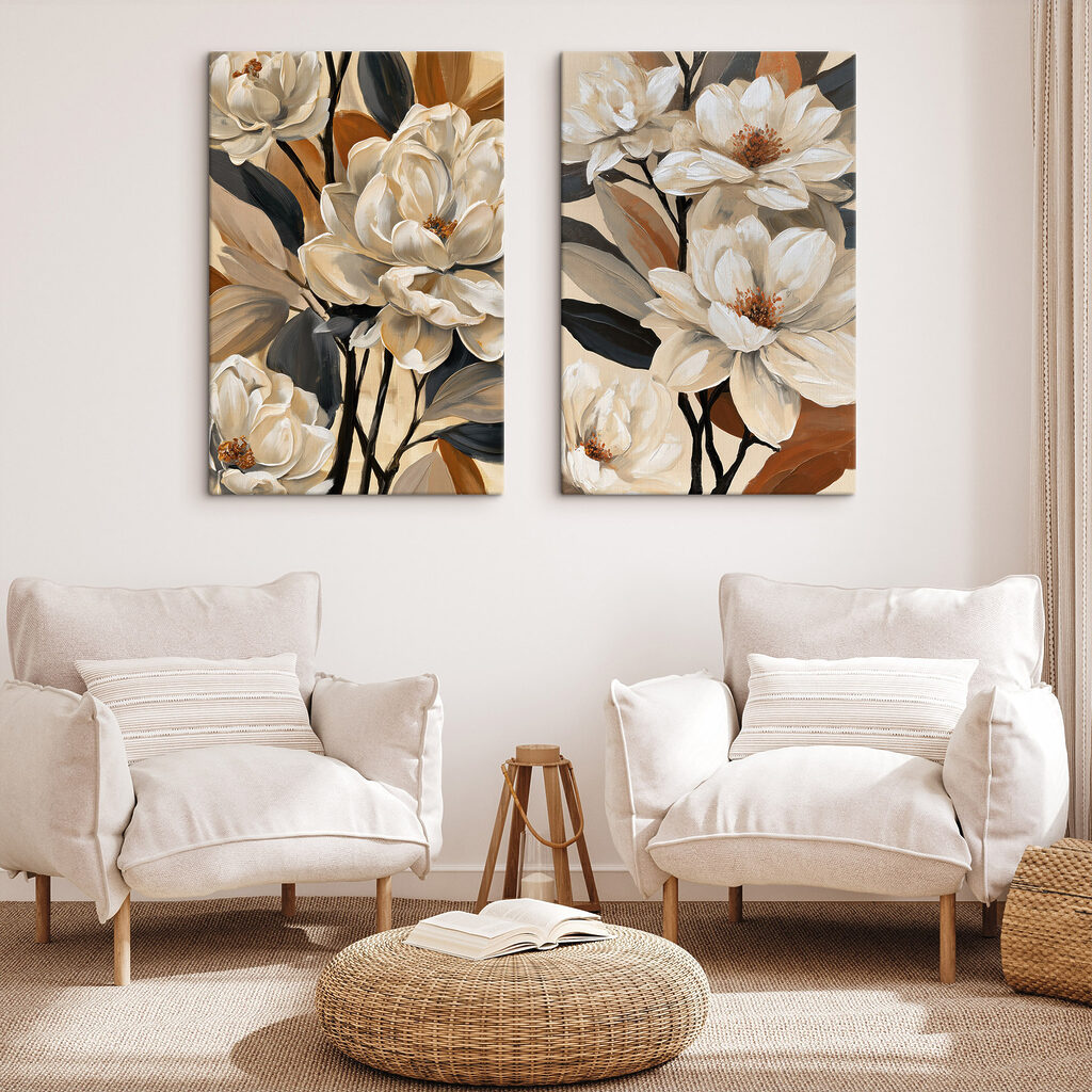 Flor branca com sombra — interior 2
