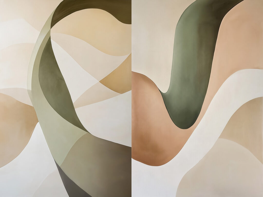 Ondas em verde-oliva — design completo
