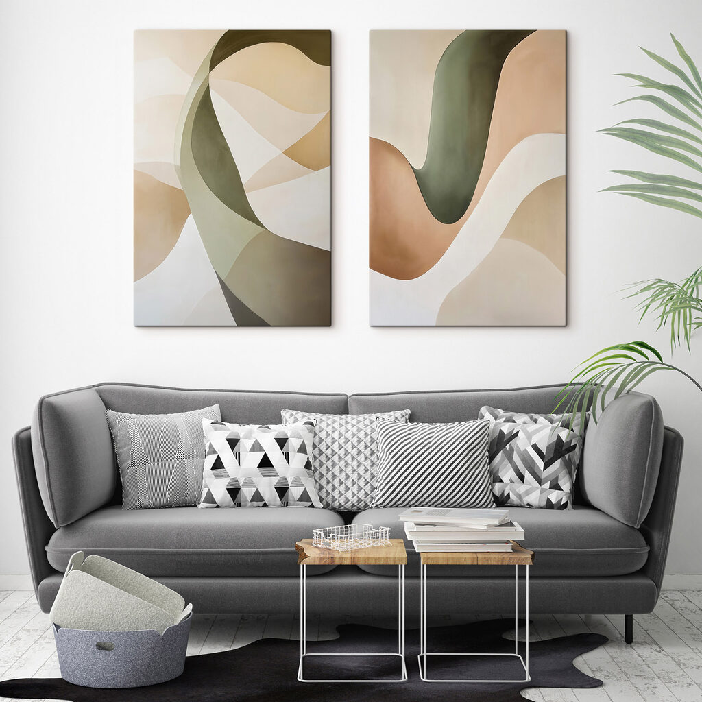 Ondas em verde-oliva — interior 1