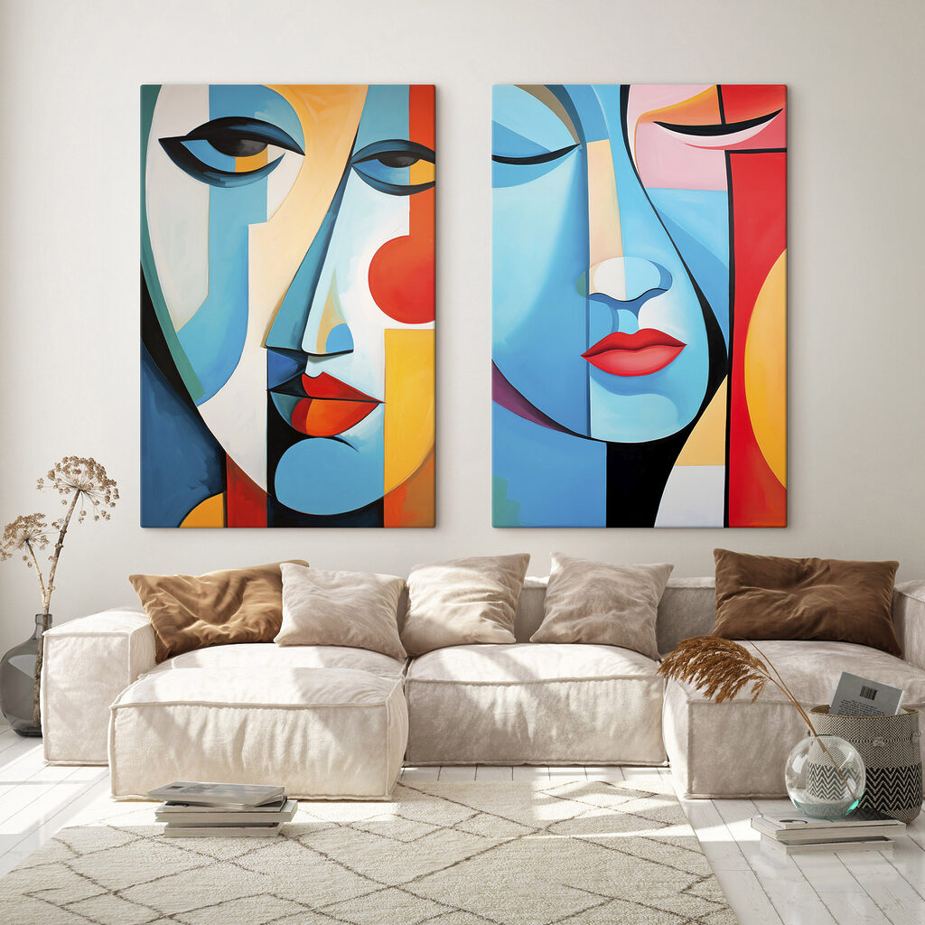 Rostos em azul vivo — interior 2