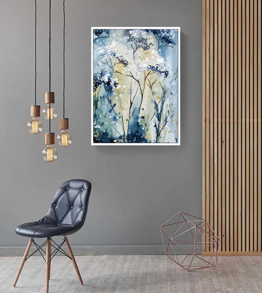 Hastes finas em azul — interior 3