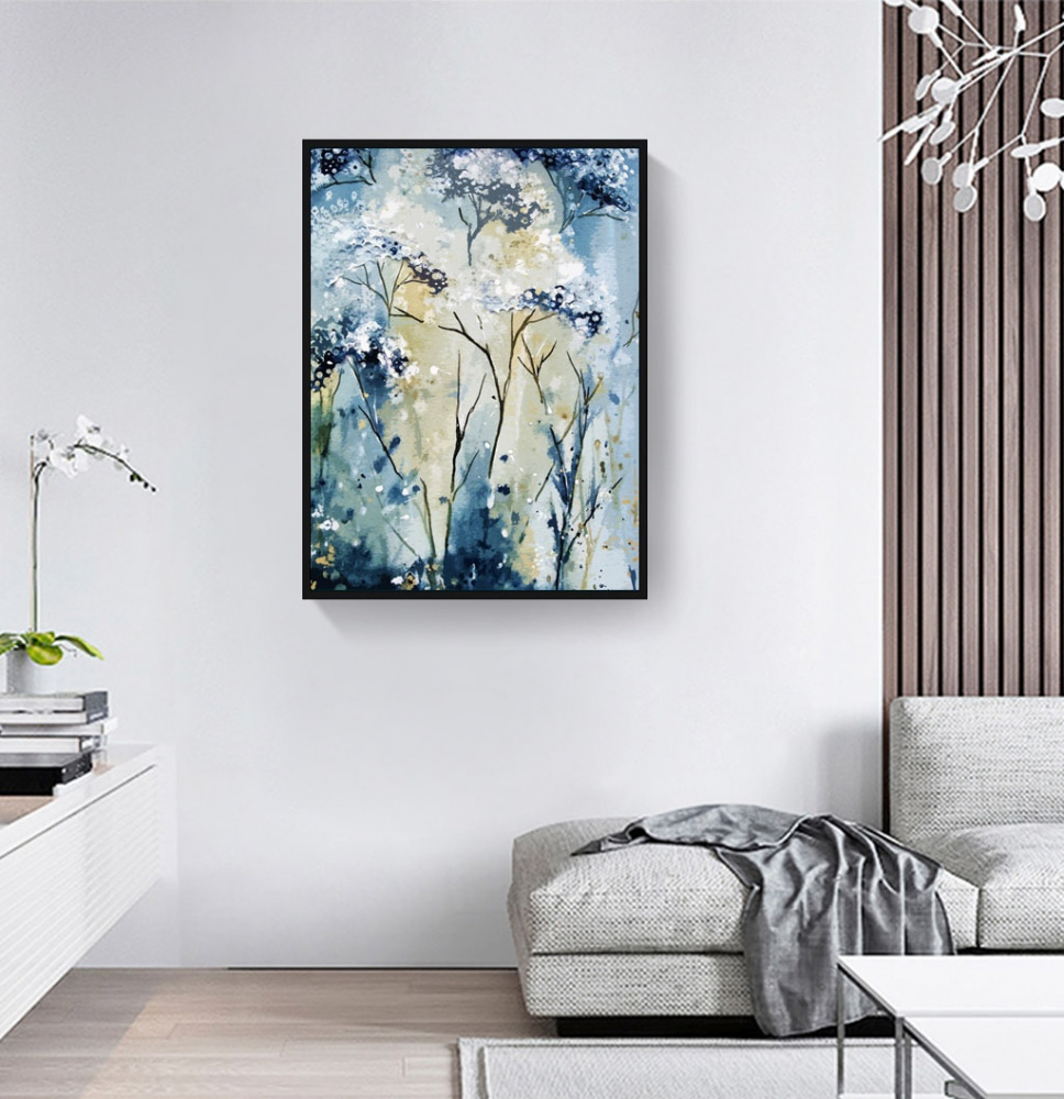 Hastes finas em azul — interior 4