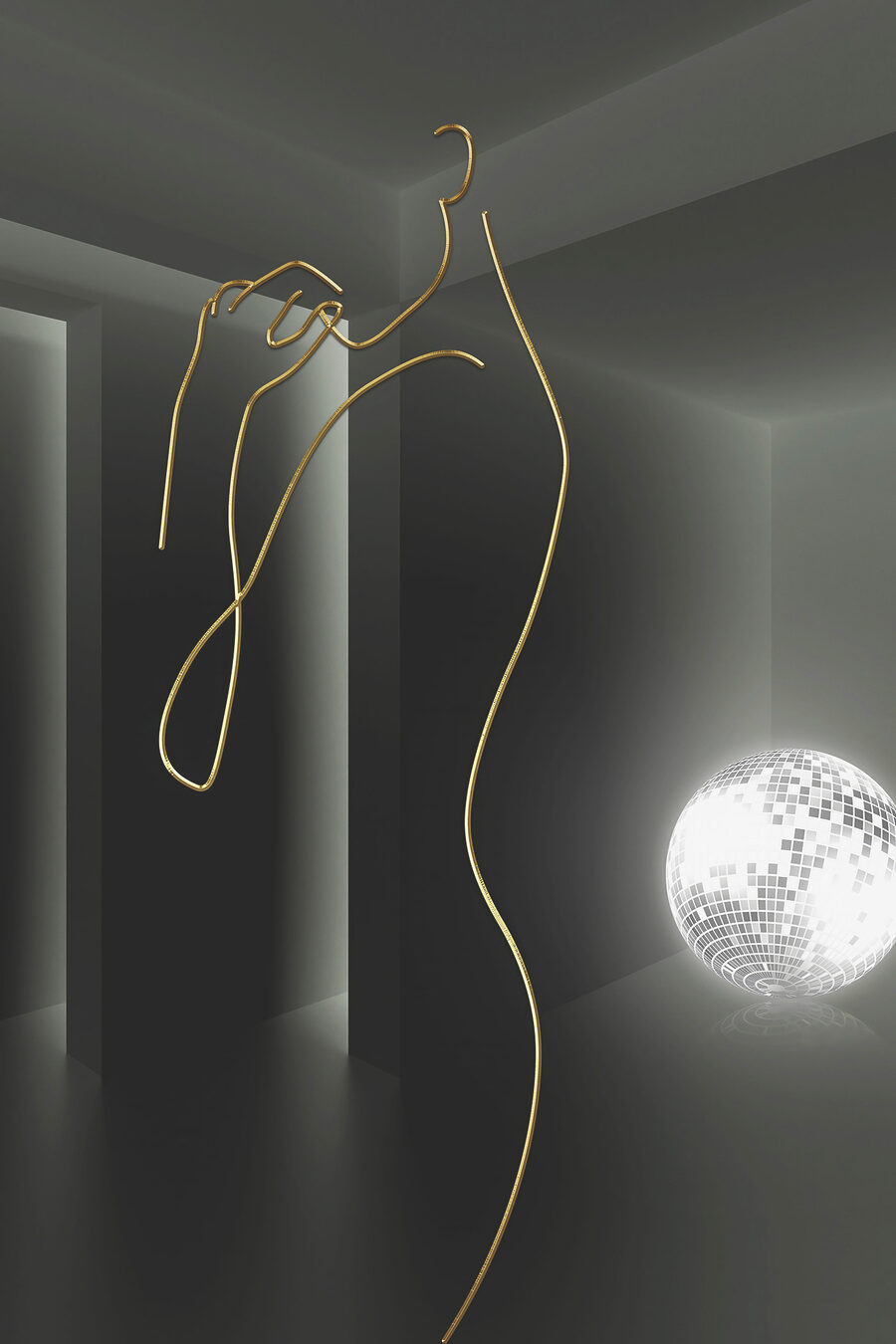 Silhueta de linhas luminosas — design completo