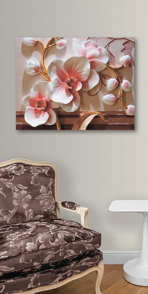 Orquídeas em luz rosada — interior 2
