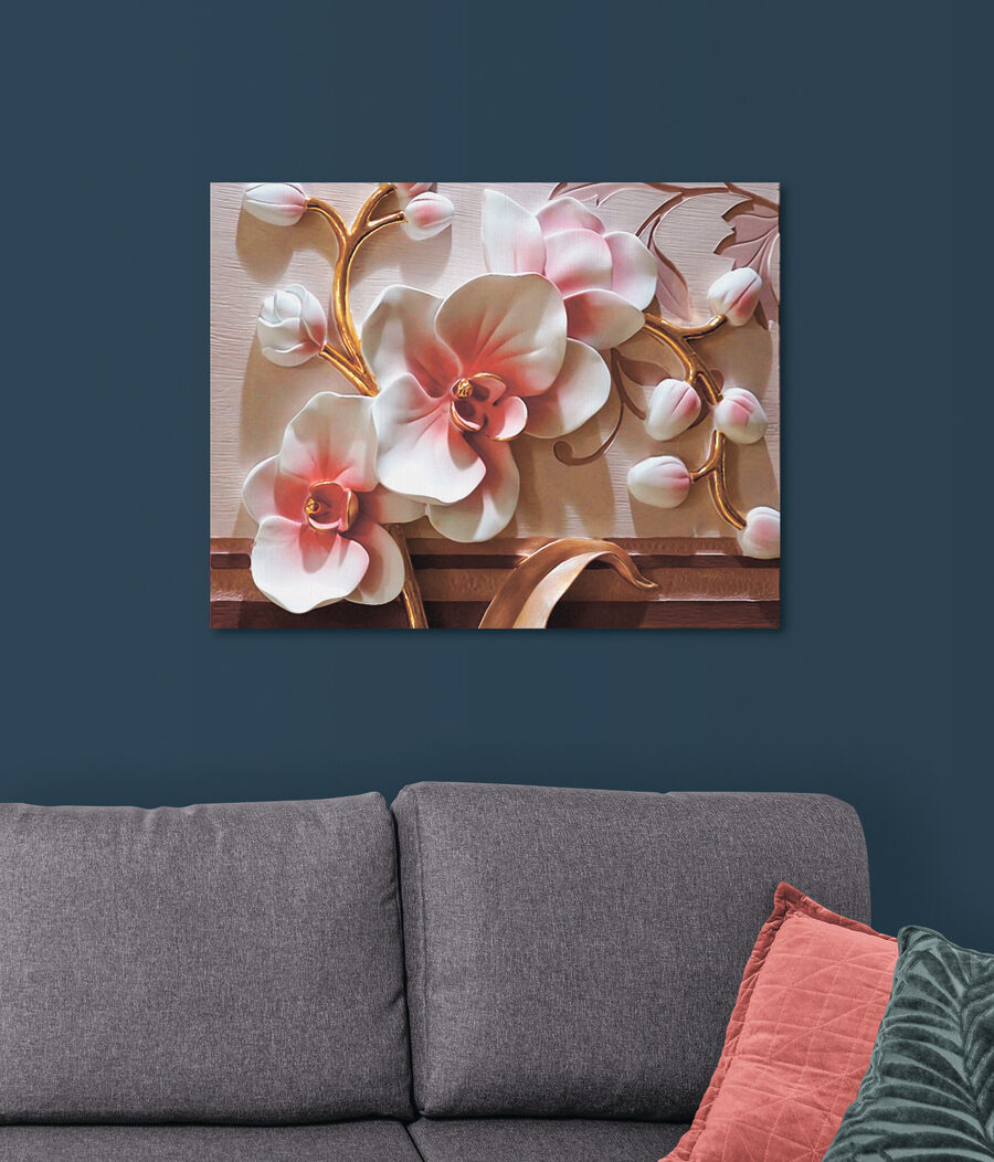 Orquídeas em luz rosada — interior 3