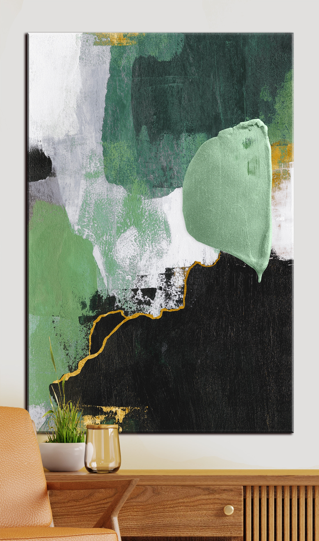 Manchas verdes e douradas — interior 1