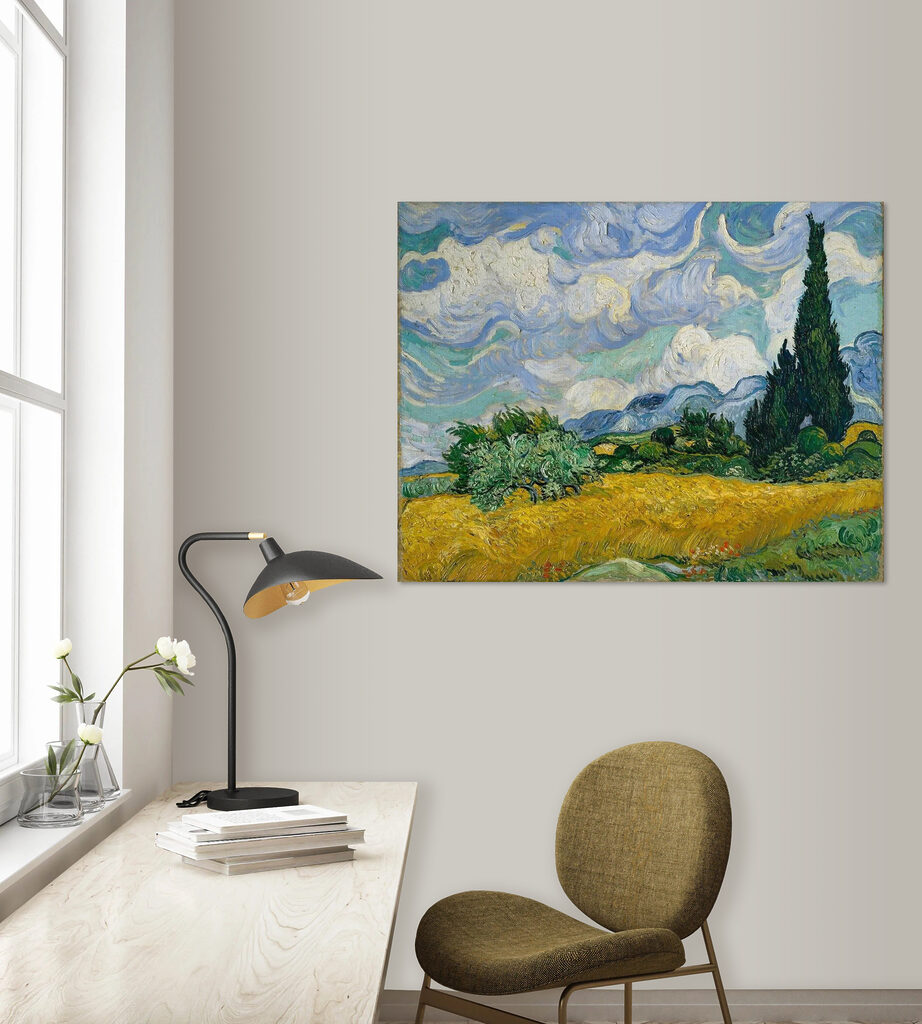 Ciprestes sob nuvens rodopiantes — interior 5