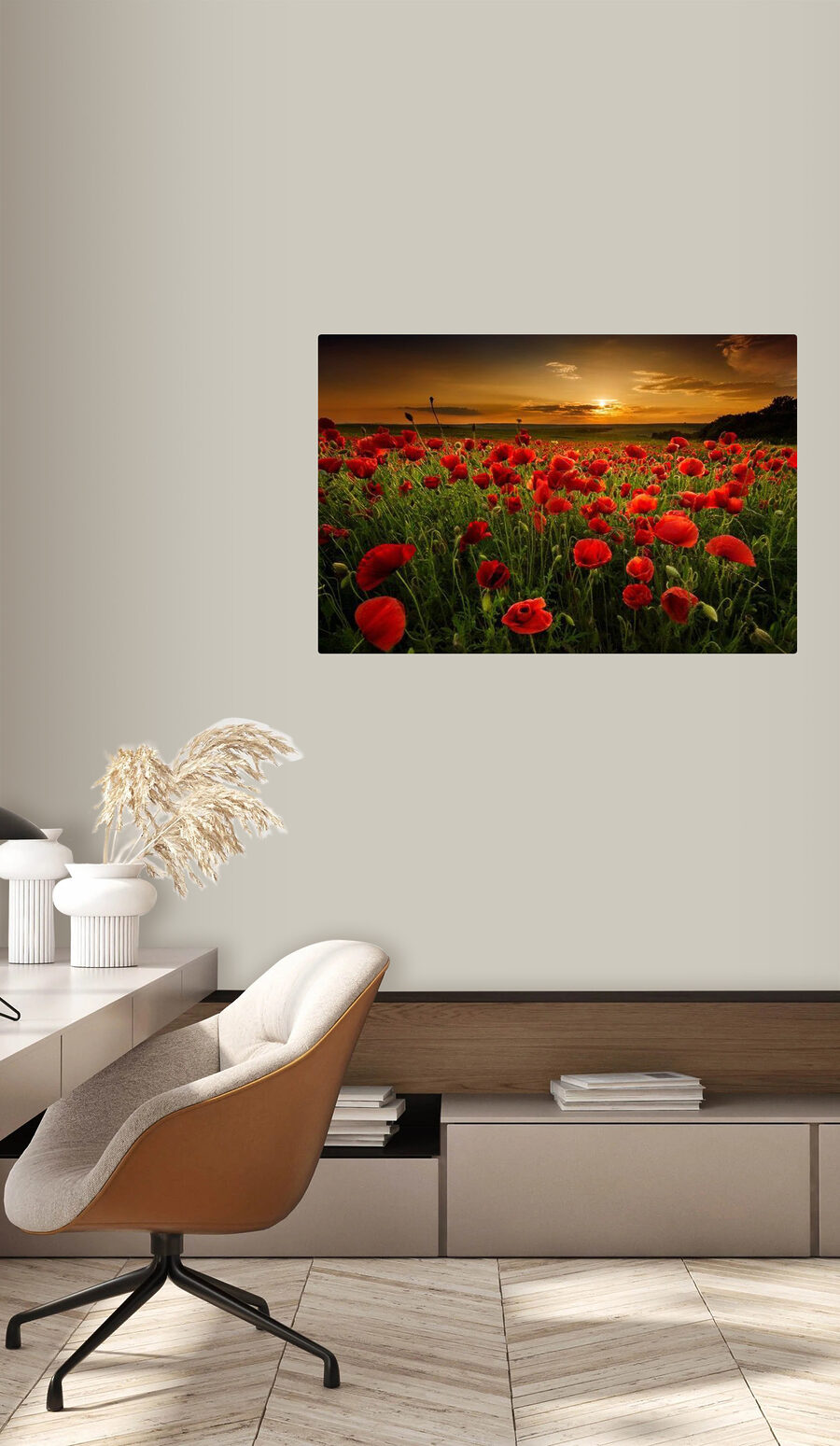 Papoilas ao entardecer — interior 2