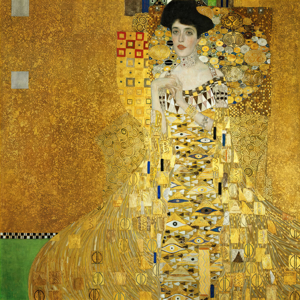 Retrato em dourado — design completo