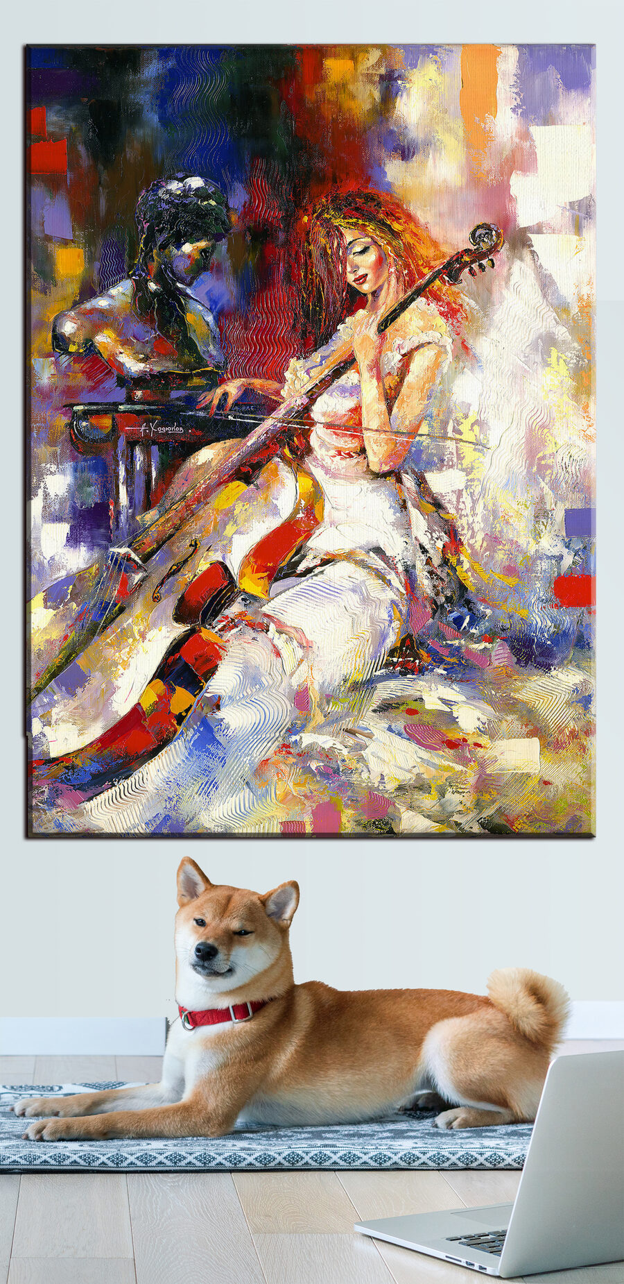 Violoncelo em movimento — interior 1