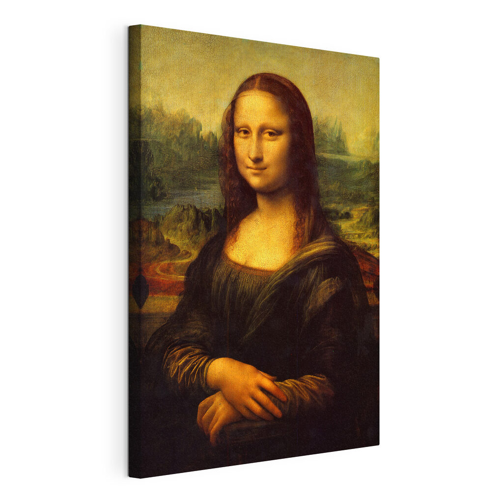 Mona Lisa, tela esticada e borda contínua