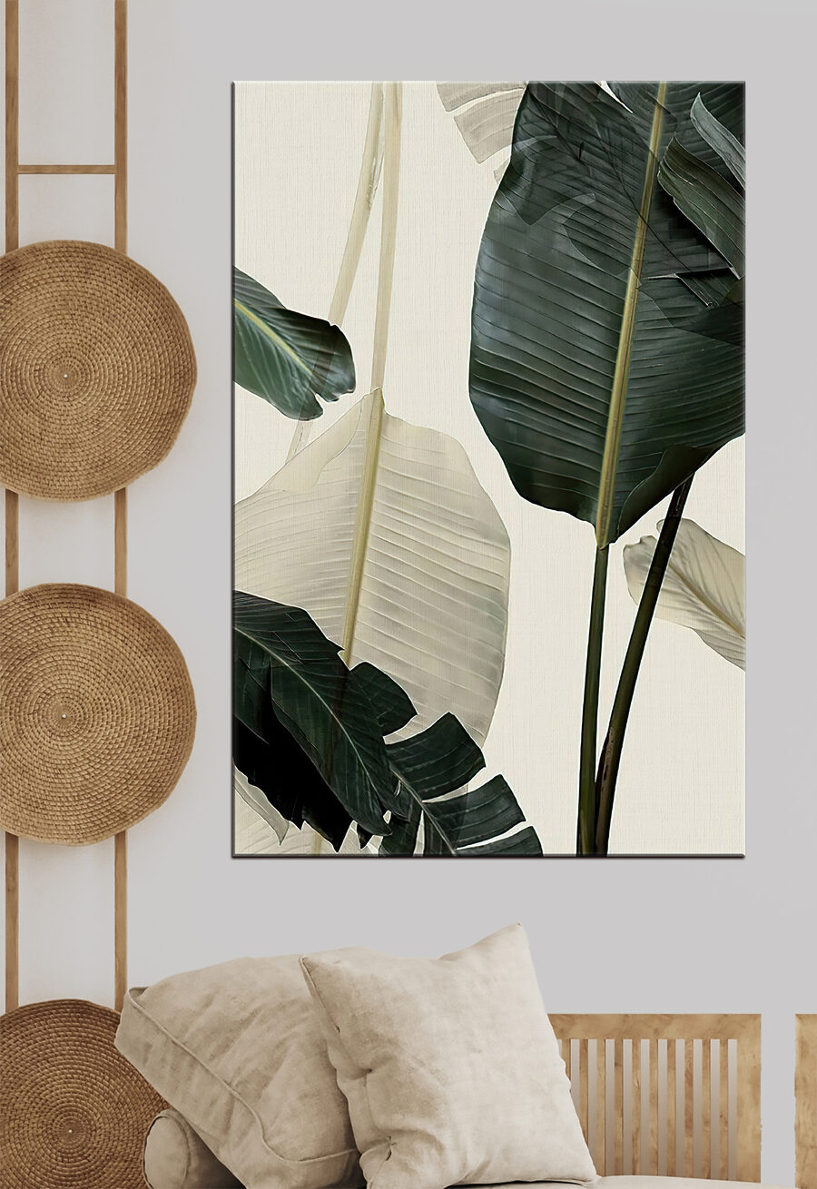 Folhas tropicais em contraste — interior 2