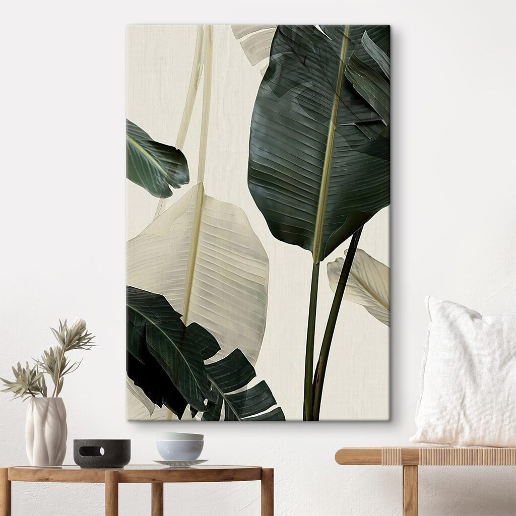 Folhas tropicais em contraste — interior 4