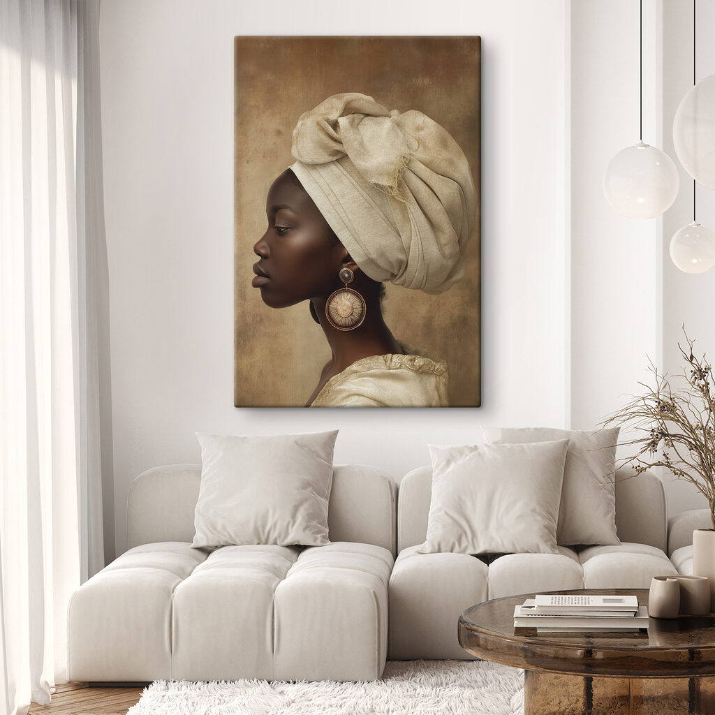 Perfil com lenço — interior 2