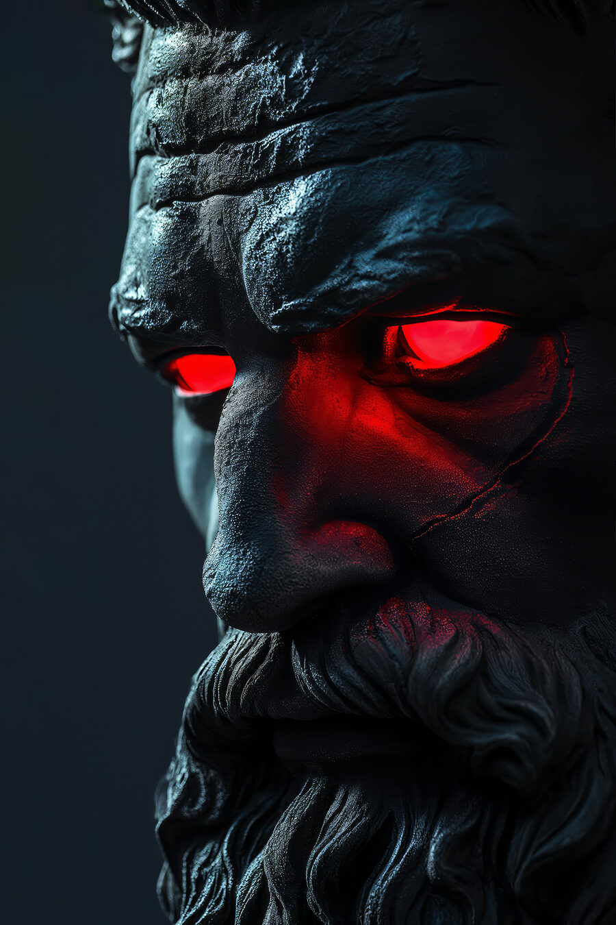 Olhos vermelhos na sombra — design completo