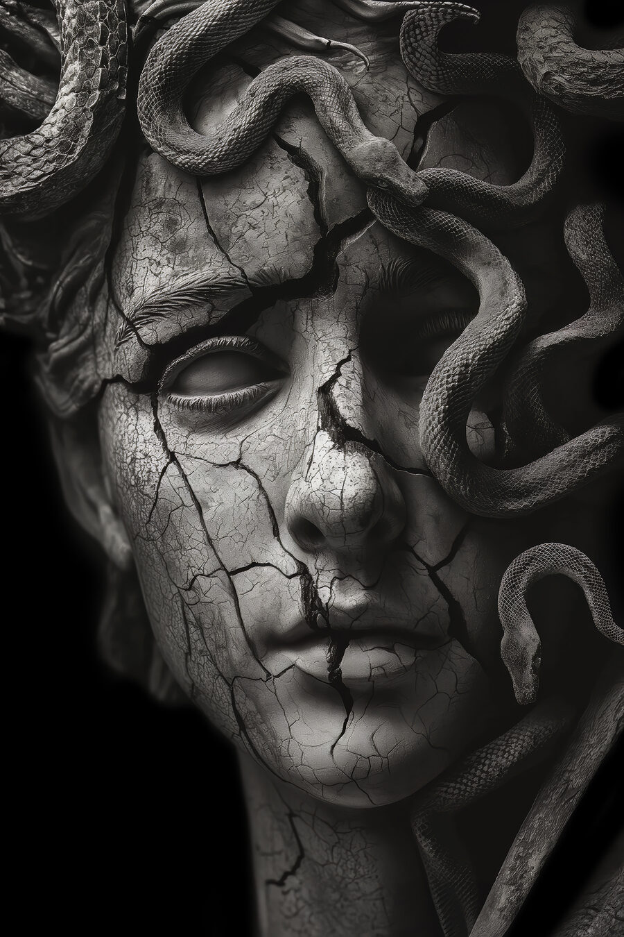 Medusa na sombra — design completo