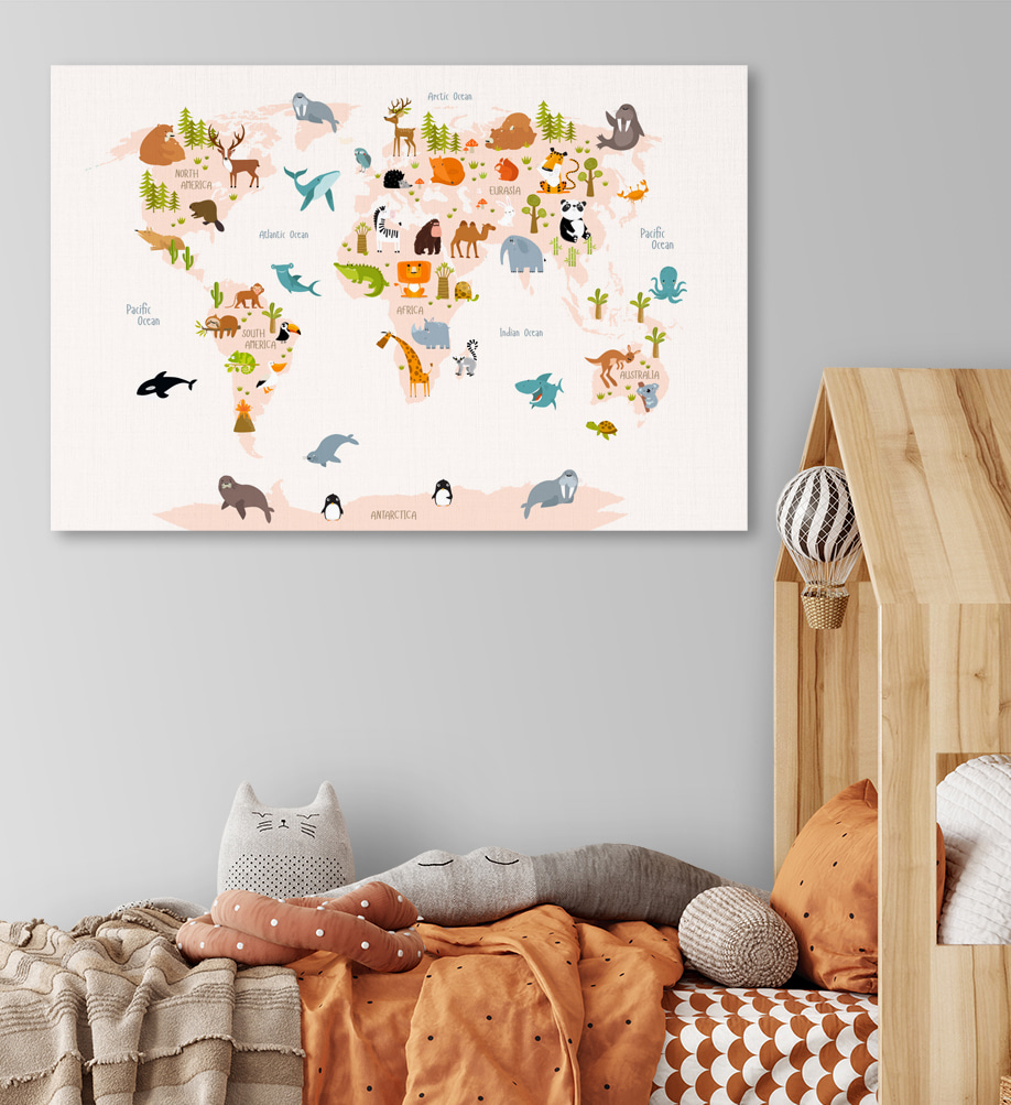 Animais viajam pelo mundo num interior