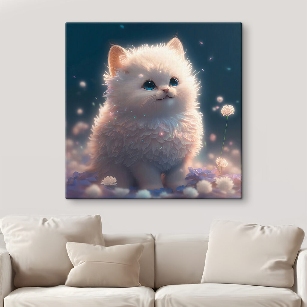 Gatinho entre luzes — interior 4