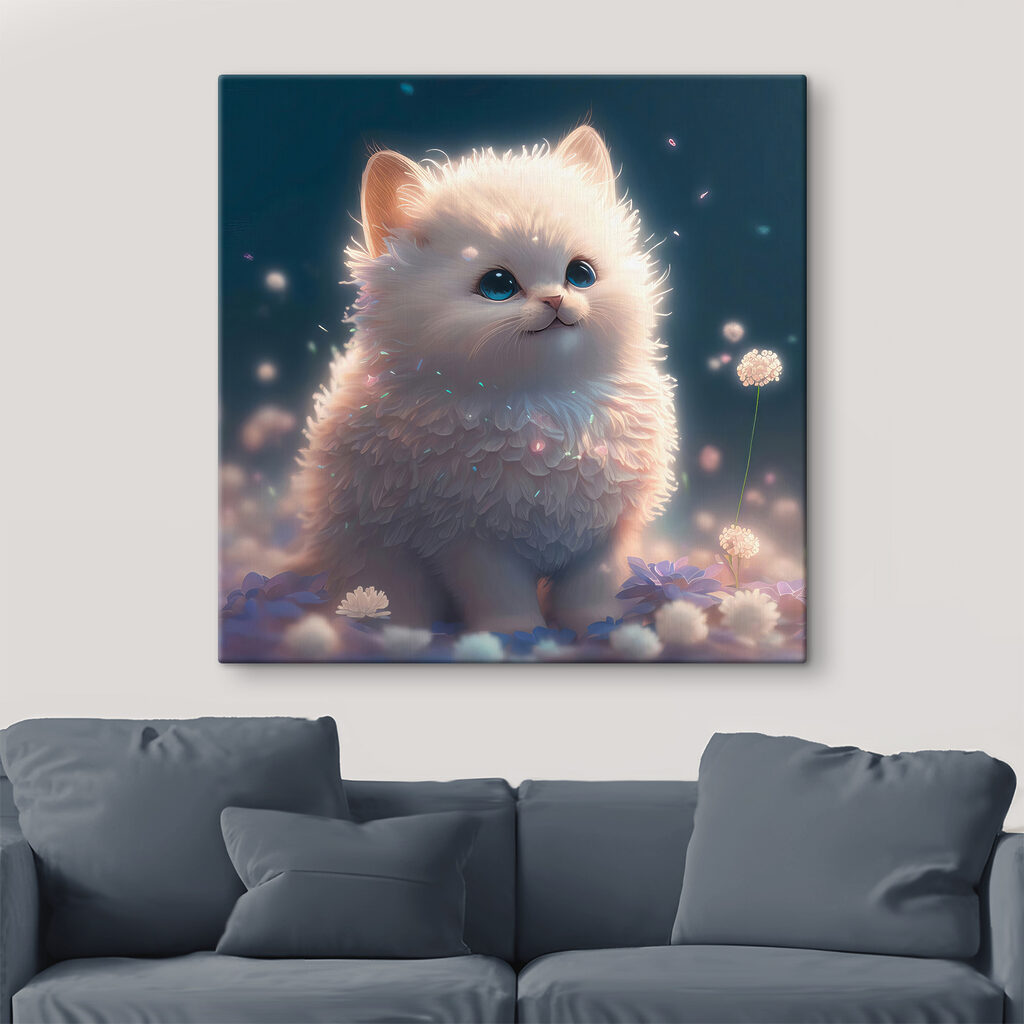Gatinho entre luzes — interior 5