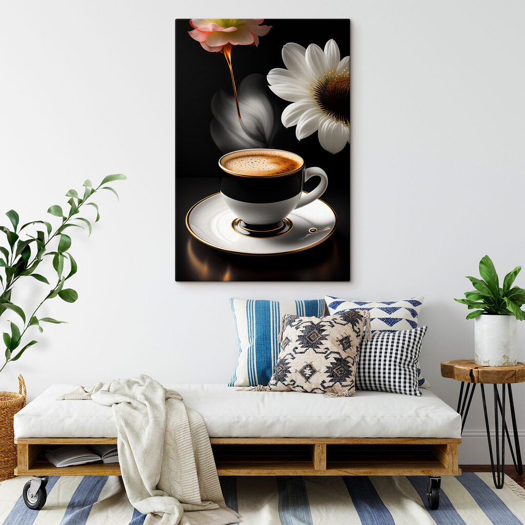 Café preto e flores — interior 6