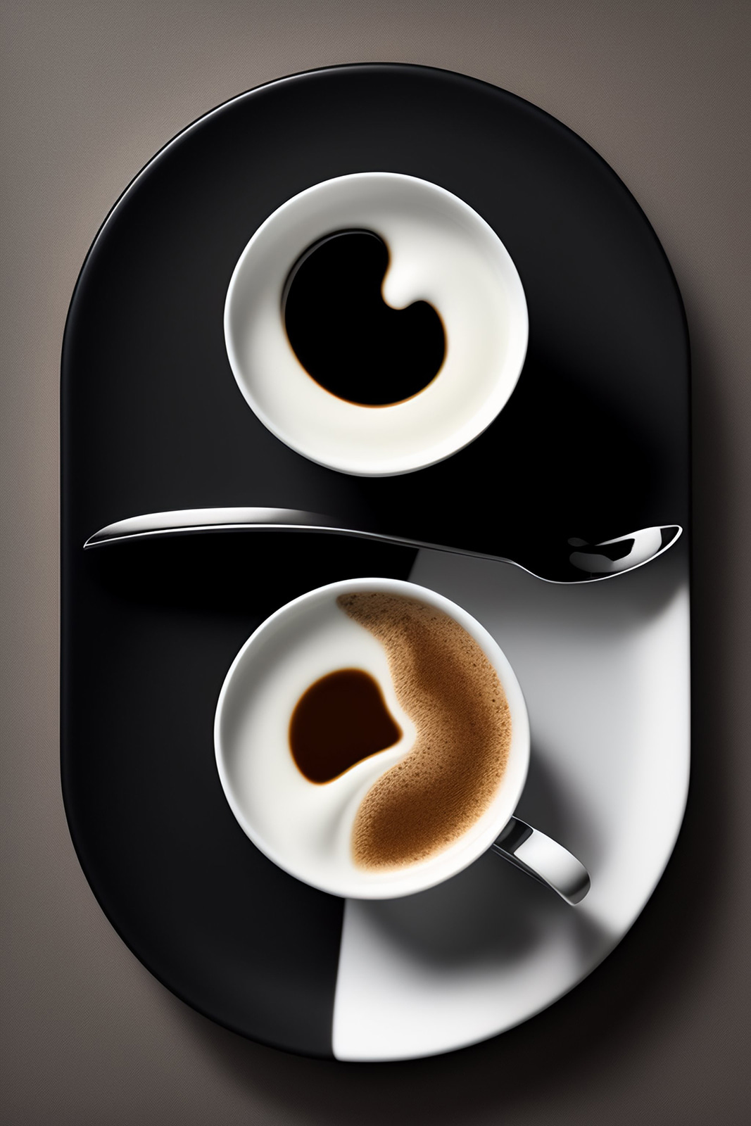 Duas chávenas em equilíbrio — design completo