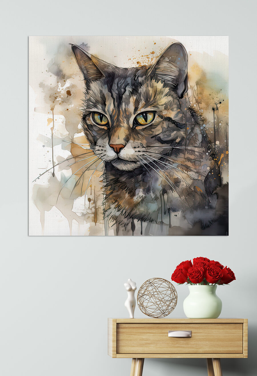 Gato em salpicos — interior 1