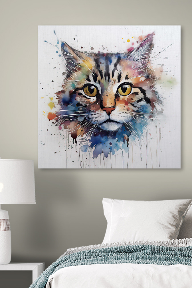 Gatinho em aguarela — interior 2