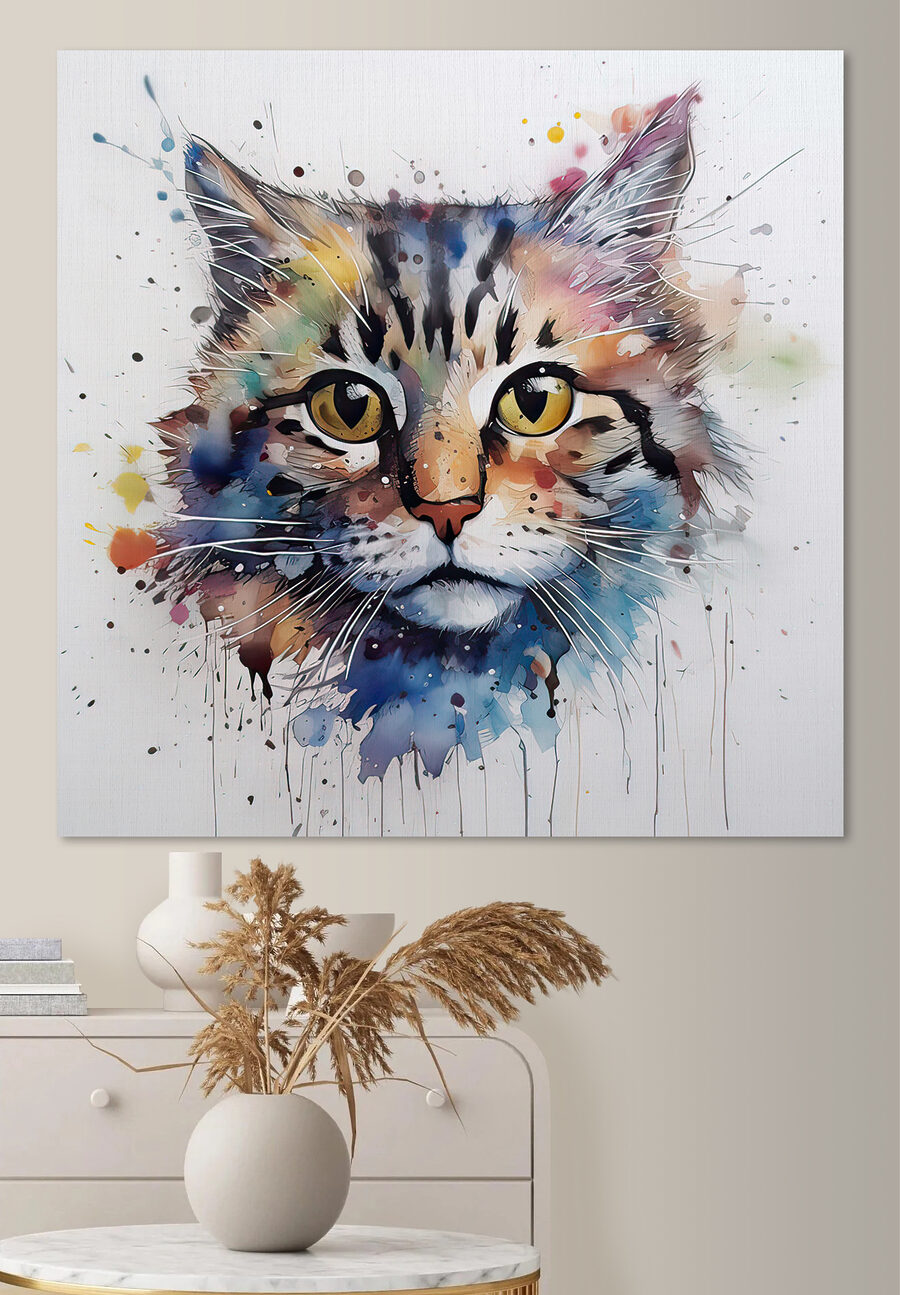 Gatinho em aguarela — interior 4
