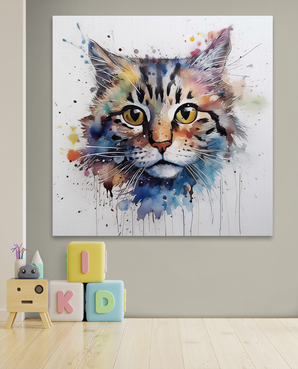 Gatinho em aguarela — interior 7