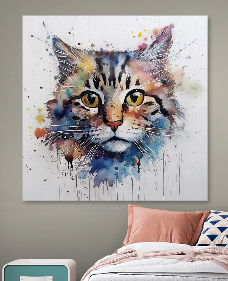 Gatinho em aguarela — interior 8