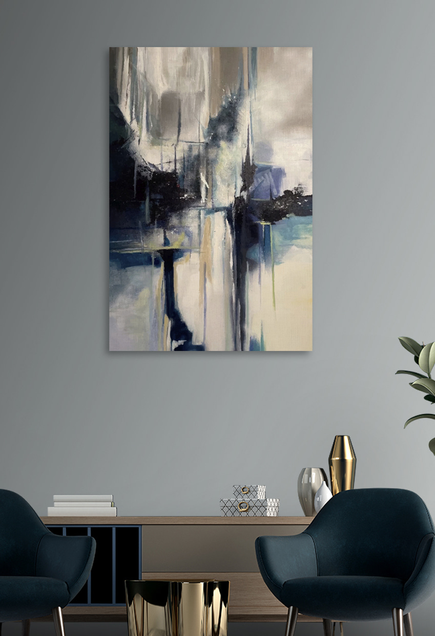 Reflexos escuros em tinta — interior 1