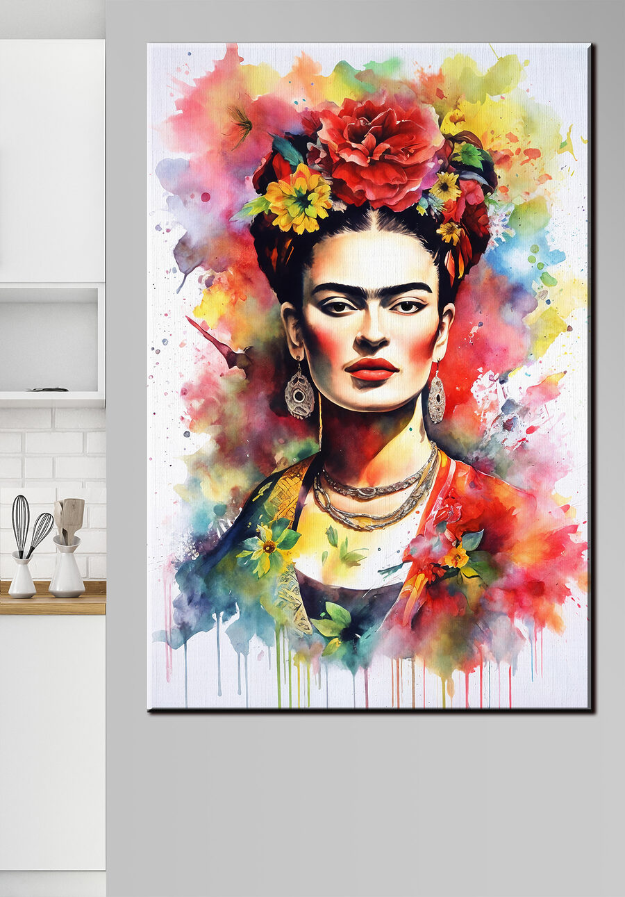 Retrato em aguarela floral — interior 4