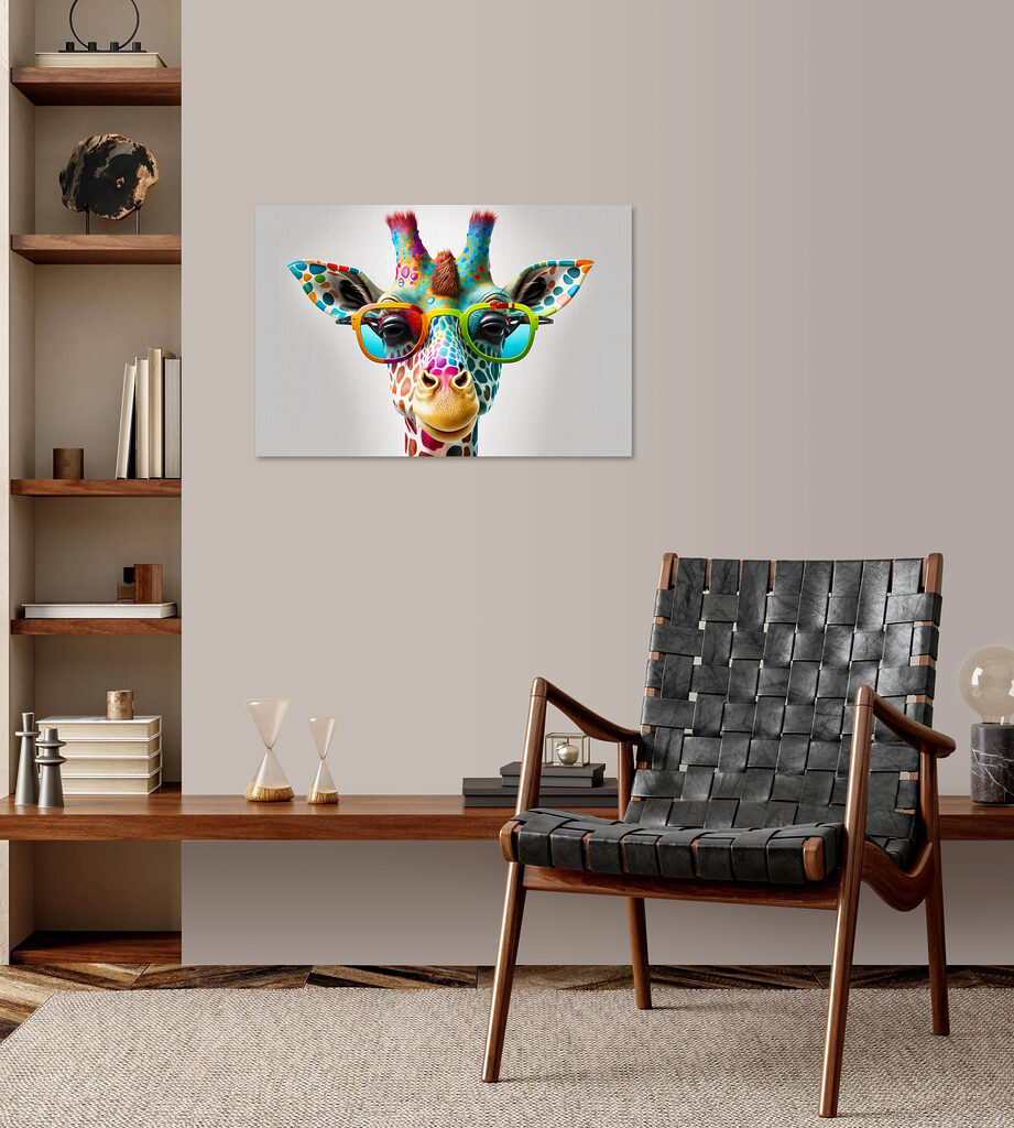 Girafa com óculos — interior 2