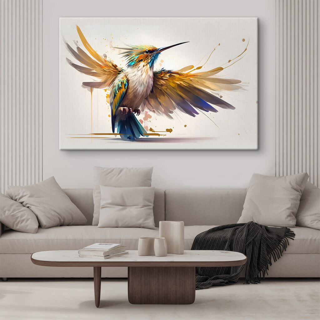 Colibri de asas abertas — interior 3